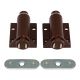 Brown Plastic Magnetic Push/Touch Catch 2pk