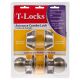 T-Lock Double Cylinder Combo Lockset Antique Brass