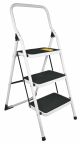 Ladder 3 Step with Hand Rail White Pretul