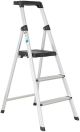 Aluminum 3 Step Ladder w/Plastic Platform