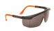 Adjustable Safety Glasses w/Smoke Gray Lens