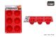 Silicone 6 Compartment Briochette Mould Red