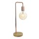 Table Lamp Rose Gold with Wood Base