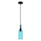Ceiling Fixture 1LT 40W Max Blue Glass Bottle