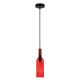 Ceiling Fixture 1LT 40W Max Red Glass Bottle