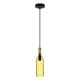 Ceiling Fixture 1LT 40W Max Yellow Glass Bottle