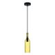 Ceiling Fixture 1LT 40W Max Yellow Glass Bottle