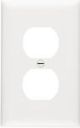 Duplex Flush Plug Plate White