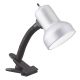 Table Lamp Brushed Silver & Black Adjustable Neck