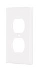 Volteck Duplex Flush Plug/Receptacle Plate White