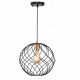 Circle Blk&Gold Pendant Light
