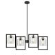 Smoky Glass 4Bulb Pendan Light