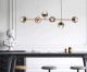 Copper Smoky Glass 6Bulb Ceiling Light