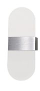 6W Round LED Wall Light w/Chrome Band 3000k