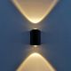 2W Outdoor Black Wall Light