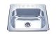 Sink Top Mount Single Bowl 4H 25ix22ix8i