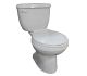 Briggs Abingdon Round Front White 2-pc Suite
