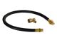 Rubber Natural Gas Hose 4ft w/Brass Socket Elbow