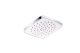 Cobra Den Square 6i Shower Head Chrome w/Wht Face