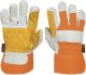 Truper Leather Gloves w/Canvas Back & Palm Overlay