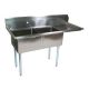 2 Compartment Sink 18x18x12 Right Drainboard
