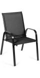 Garden Stacking Chair Black