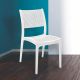 Pica Plastic Rattan Chair White with out Arm Rest