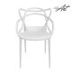 Pica Art Sidney Plastic White Chair w/Arm Rest