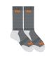 Merino Wool Crew Sock Charcoal Grey 2pk