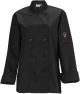 Chef Jacket Women's Small Black Tapered Fit