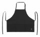 Bib Apron Mid Length Black 3 Pocket