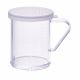 Shaker Dredge 10oz w/Handle, Clear Snap on Lid