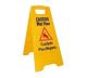 Wet Floor Caution Sign 12x25 Yello