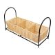 Wicker Basket 3 Compartment w/Rack